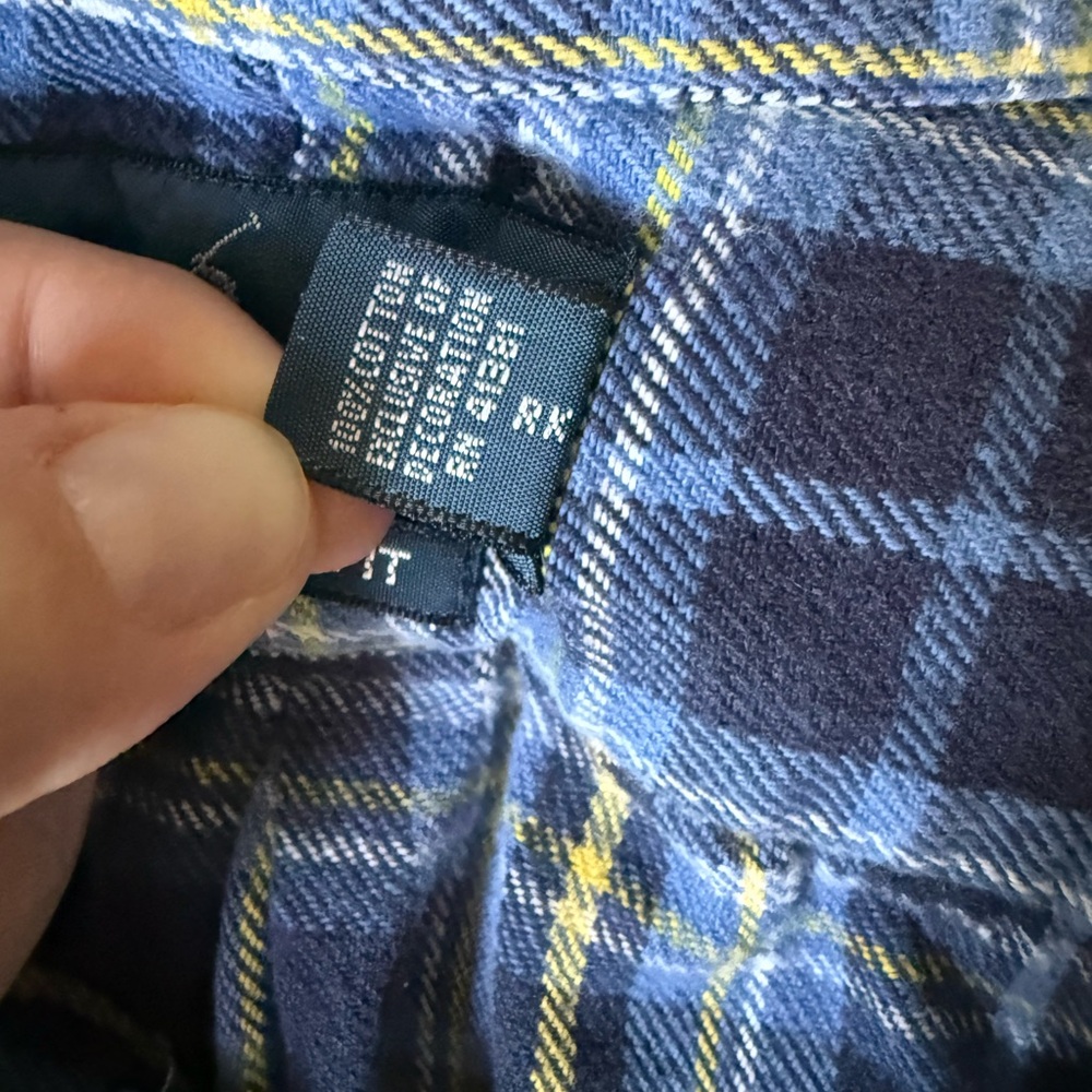 Ralph Lauren Men's Navy and Yellow Plaid Shirt - Picture 7 of 11
